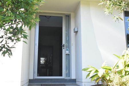 Security door in front of a front door