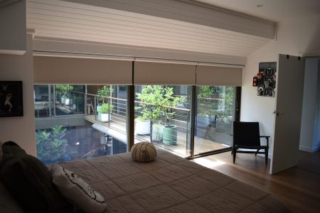 Roller Blinds in a bedroom