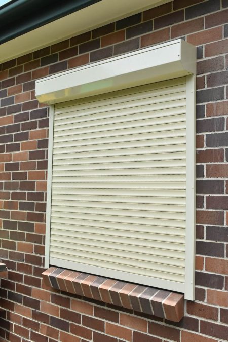 Roller blinds outside of a house
