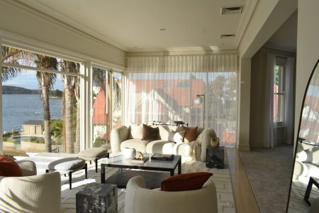 Curtains in a sunroom/living room