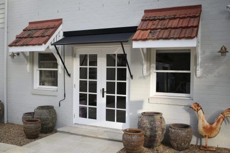 Awnings over an outside door