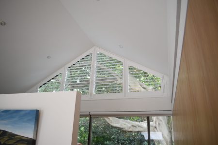 Shutters in a sunroom