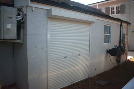 Roller shutters outside of a house